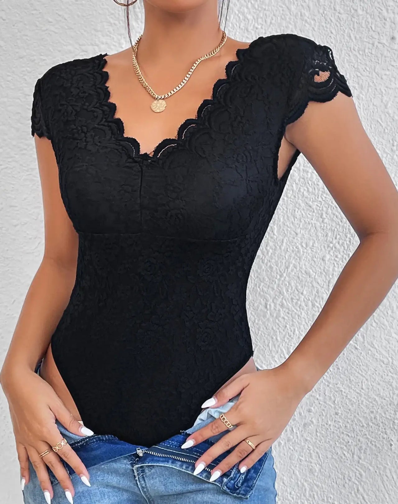 Body en Dentelle Noir - Body Dentelle