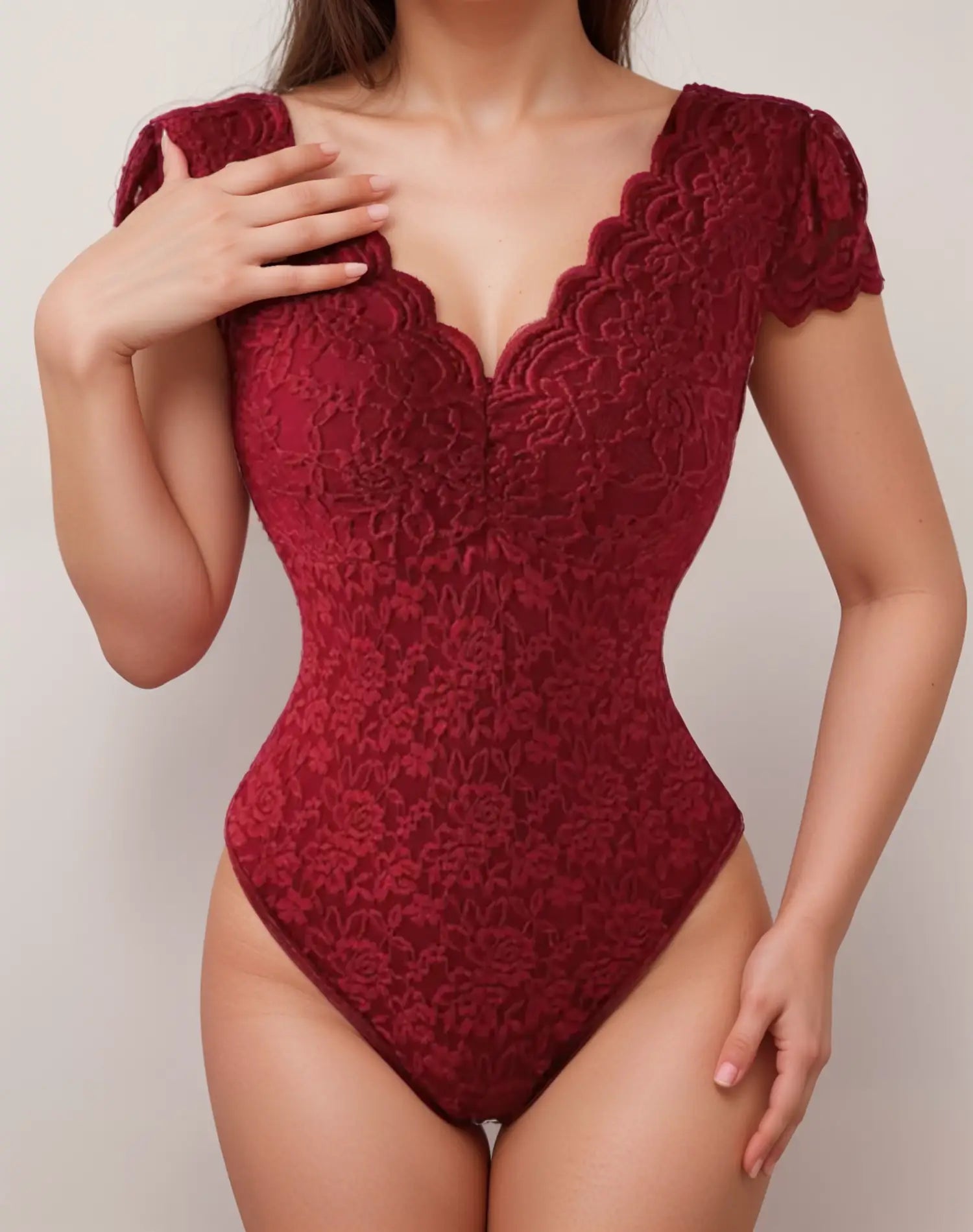 Body en Dentelle Rouge - Body Dentelle