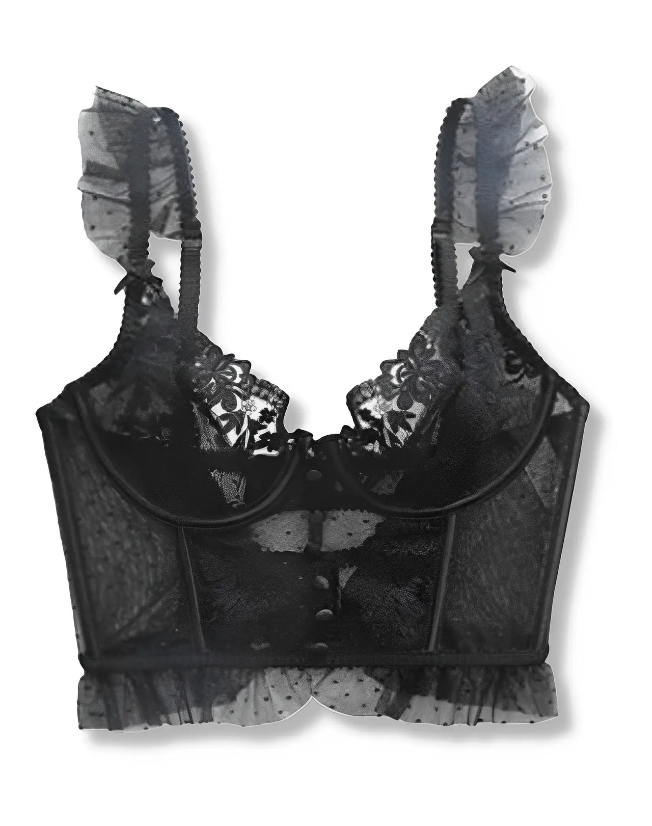 Gilet Transparent en Dentelle - Top Dentelle