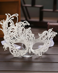 Thumbnail for Masque dentelle blanc - masque en dentelle