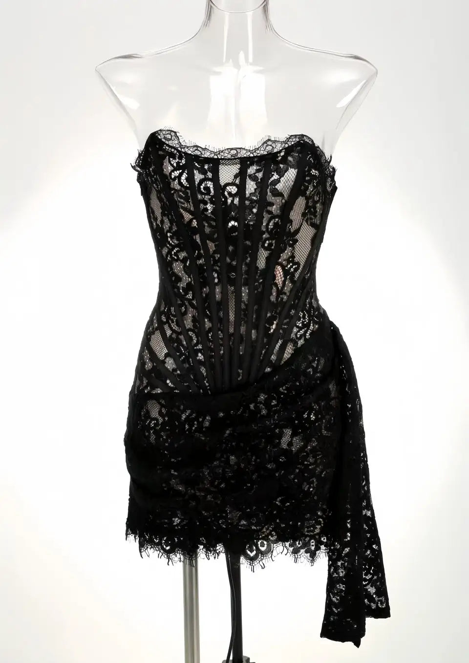 Robe Noire Dentelle Courte - Robe en Dentelle