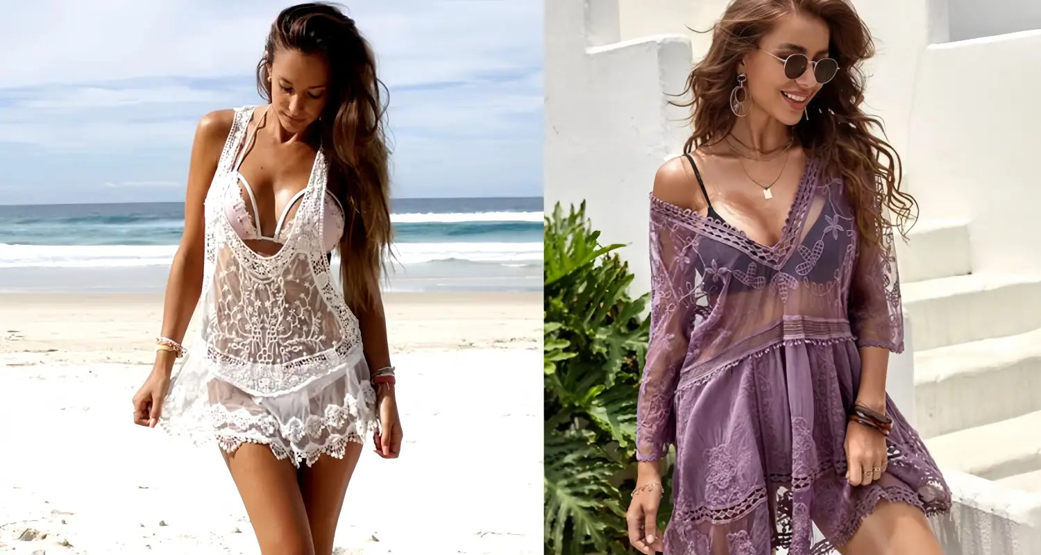 robe en dentelle de plage