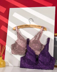 Thumbnail for Soutien-gorge Push-Up en Dentelle avec Armatures - Sous-Vêtement en Dentelle