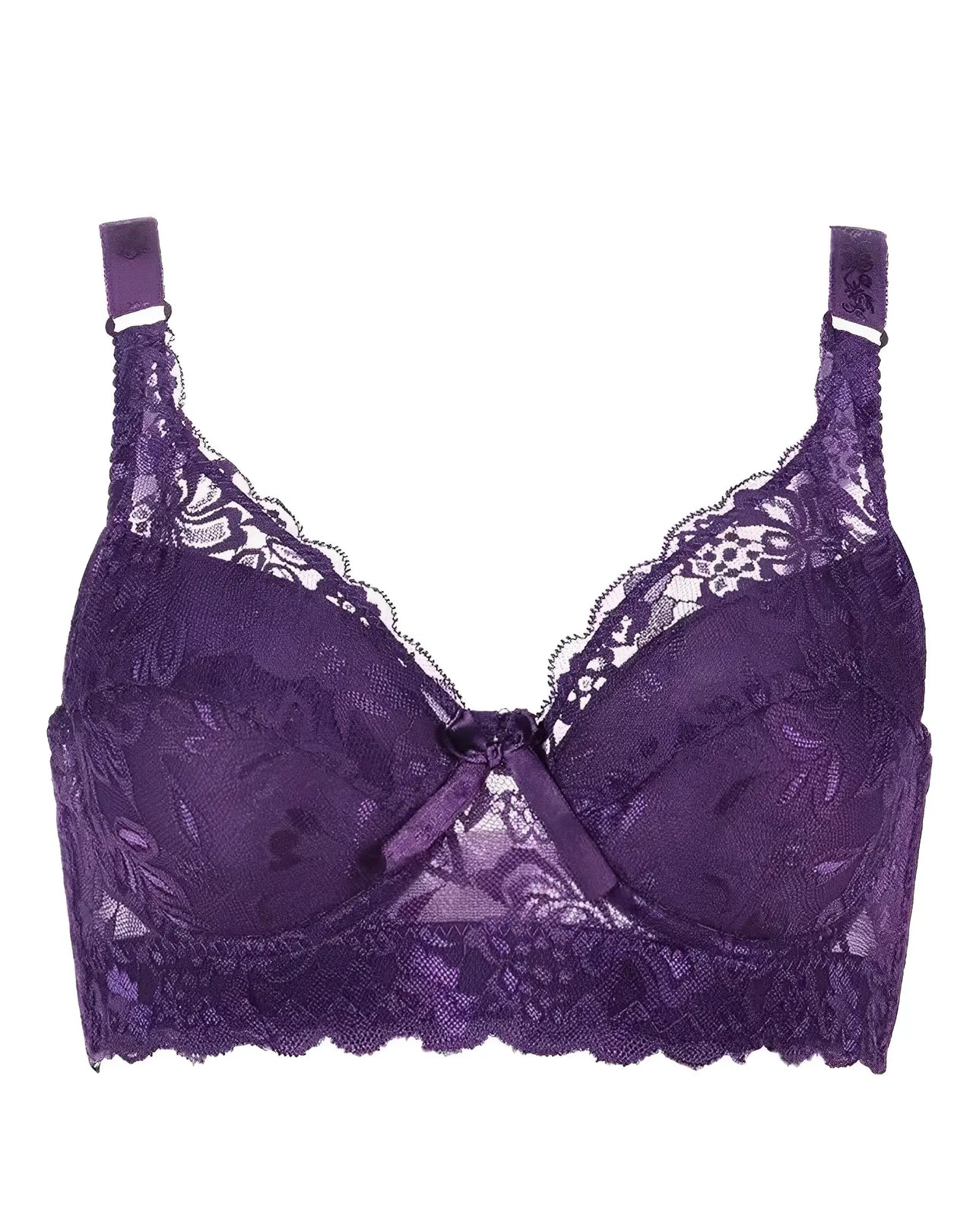 Soutien-gorge Push-Up en Dentelle avec Armatures - Violet / C / 100 - Sous-Vêtement en Dentelle
